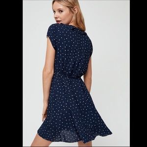 Sunday Best Savoy Wrap Dress - blue w heart detail